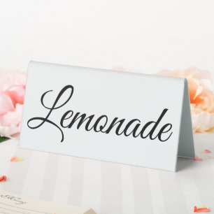 Lemonade Table Sign Personalised Display