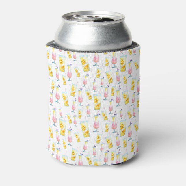 Lemonade Umbrella Drink Print Soda Can Cooler (Can Back)