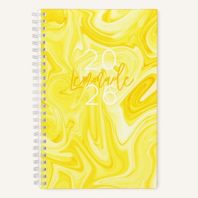 LEMONADE Yellow Annual Journal Year Preppy Fun (Front)