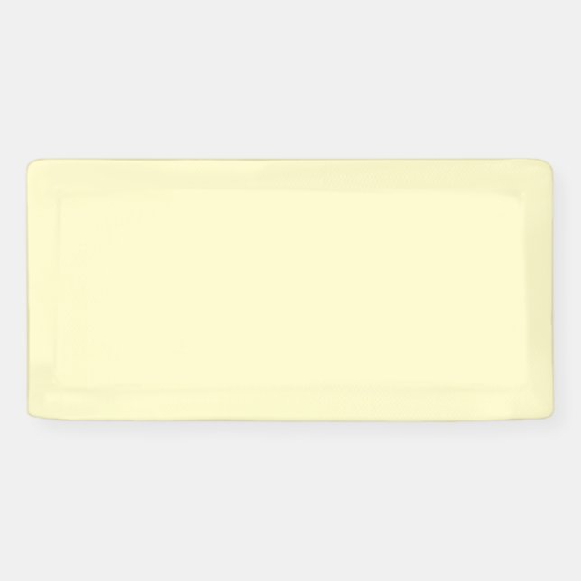 Lemonade Yellow Solid Colour | Classic Elegant Banner (Horizontal)