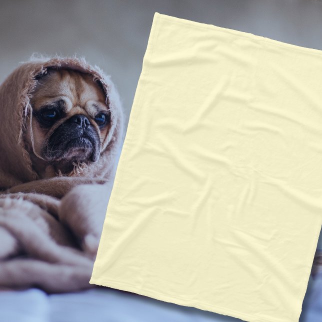 Lemonade Yellow Solid Colour | Classic Elegant Fleece Blanket (Creator Uploaded)