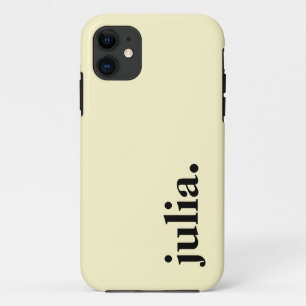 Lemonade Yellow Solid Colour Elegant Name  iPhone 11 Case
