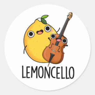 Lemoncello Funny Drink Pun  Classic Round Sticker