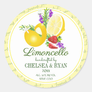 Lemoncello Lemons Classic Round Sticker
