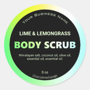Lemongrass Body Scrub Labels