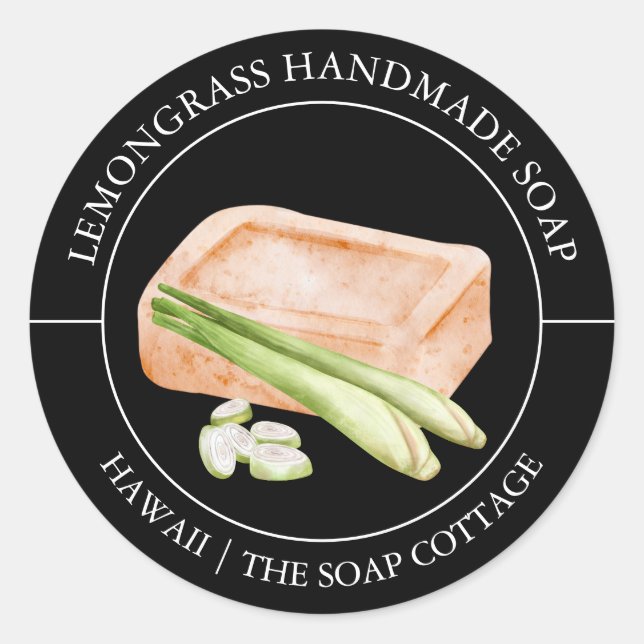 Lemongrass Soap label (Front)