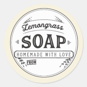 Lemongrass Soap Label Sticker Labels