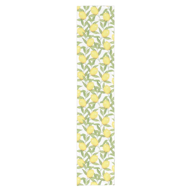 Lemons All-Over Print Short Table Runner (Front)