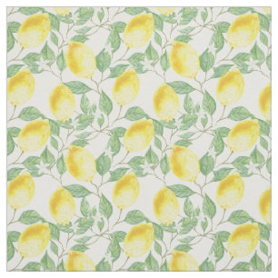 Lemons And Blossom Fabric