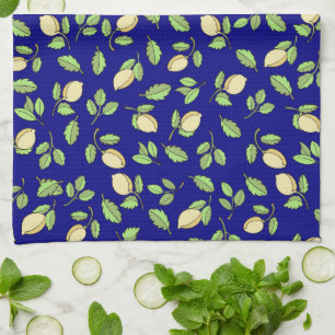 Lemons and Blue Tea Towel