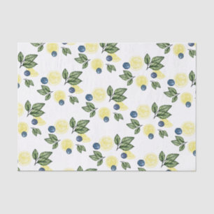 Lemons and Blueberries Tissue Paper