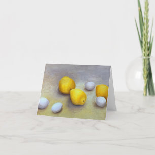 Lemons and Eggs Still Life greeting card