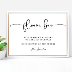 Lemons and Floral Mimosa Bar Bridal Shower Poster