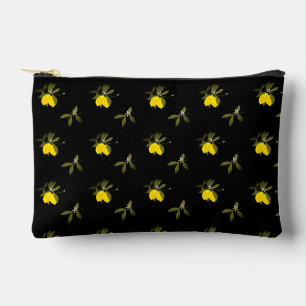 Lemons and flowers accessory pouch