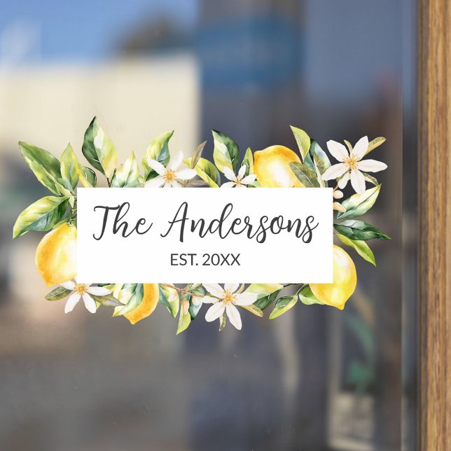 Lemons and Flowers Floral Botanical Elegant Frame (In situ)