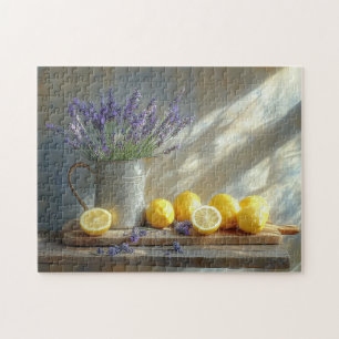 Lemons and Lavender Kitchen Still Life Jigsaw Puzzle