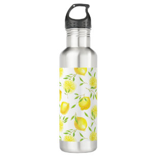 Lemons and leaves 710 ml water bottle