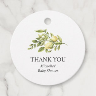 Lemons and Leaves Boho chic personalised wedding Favour Tags