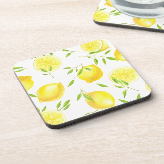 Lemons and leaves coaster (Left Side)