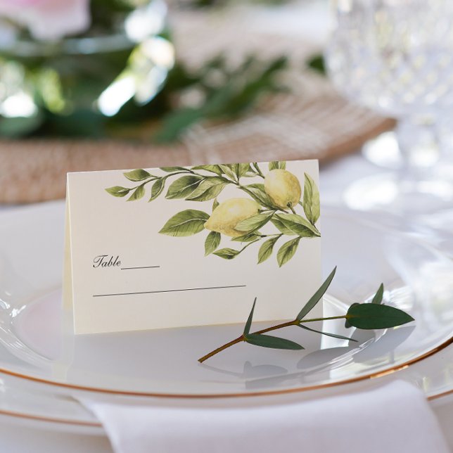 Lemons and Leaves elegant Wedding Business Card (Creator Uploaded)