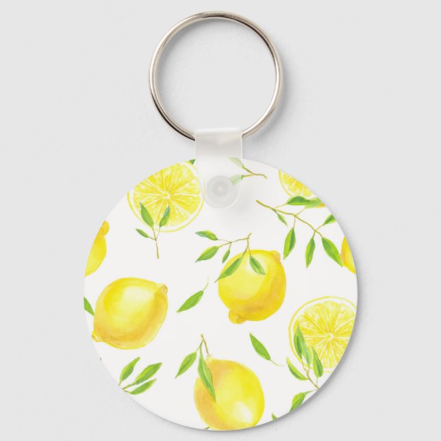 Lemons and leaves key ring (Front)