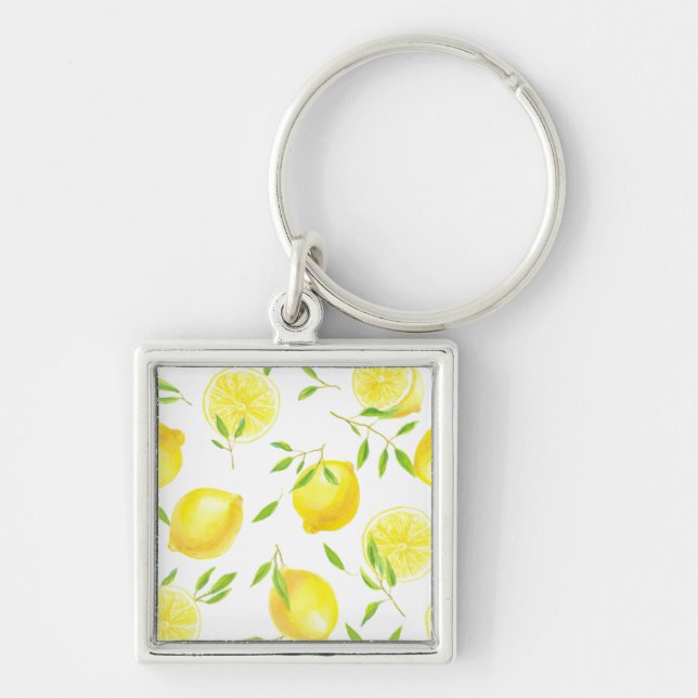 Lemons and leaves key ring (Front)
