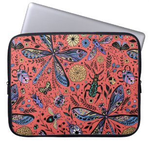 Lemons and leaves laptop sleeve