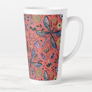 Lemons and leaves latte mug