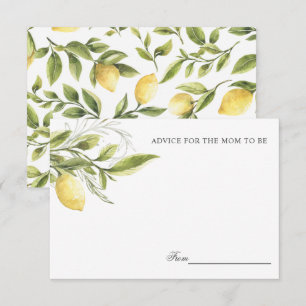 Lemons and leaves mum to be Advice or recipe Invitation