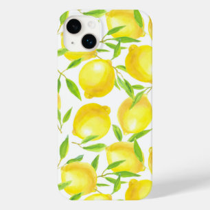 Lemons and leaves  pattern design Case-Mate iPhone 14 plus case