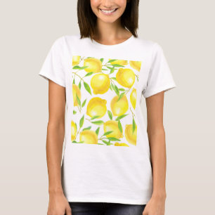 Lemons and leaves pattern design T-Shirt