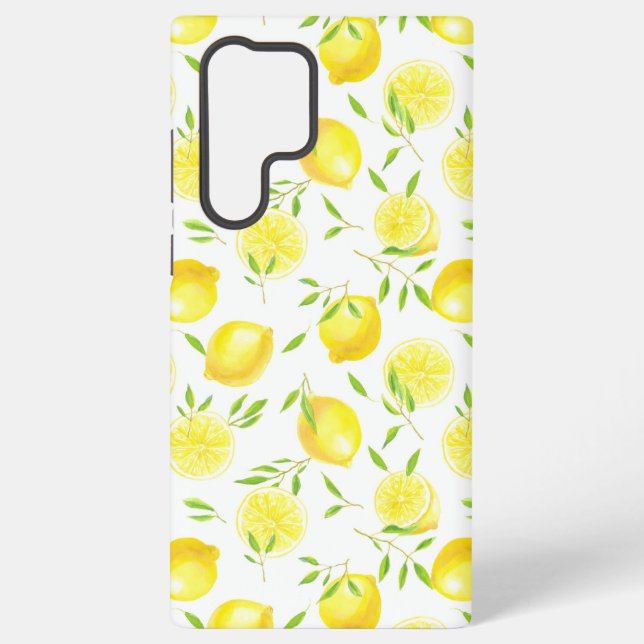 Lemons and leaves samsung galaxy s22 ultra case (Back)
