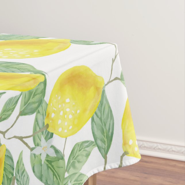 Lemons and Leaves TableCloth (In Situ)