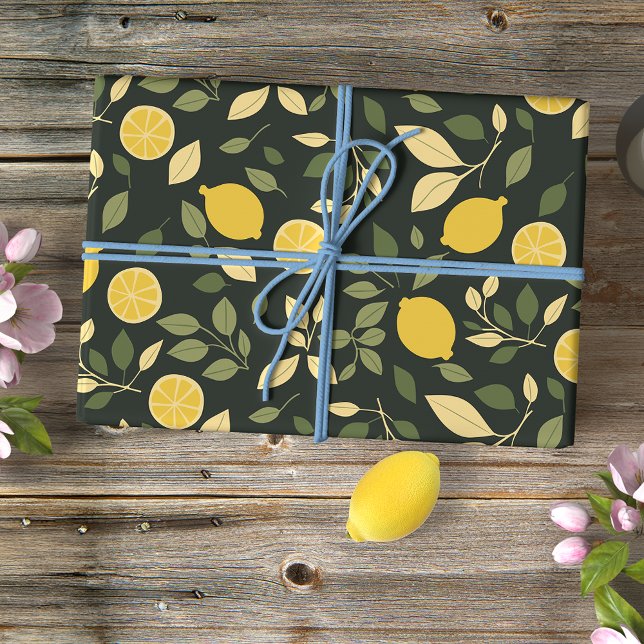 Lemons and Leaves Tissue Paper (Creator Uploaded)