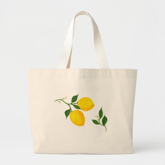 Lemons and Leaves tote bag (Front)