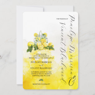 Lemons and Lemonade Wedding Invitation