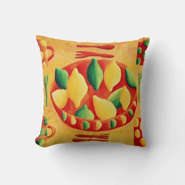 Lemons and Limes Cushion (Front)