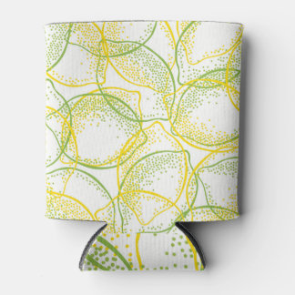 Lemons and Limes: Fresh Pattern. Can Cooler