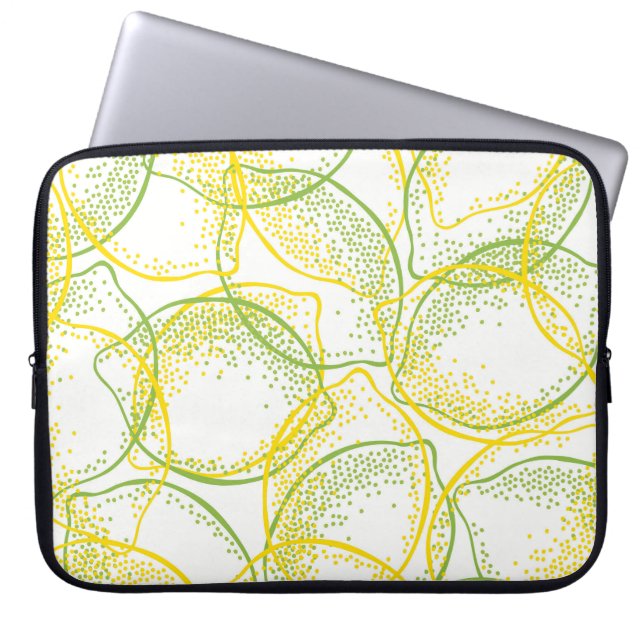 Lemons and Limes: Fresh Pattern. Laptop Sleeve (Front)