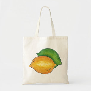Lemons and Limes Lemon Lime Citrus Fruit Tote Bag