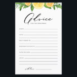 Lemons and Oranges Advice for the Newlyweds Card<br><div class="desc">Give your advice and well wishes for the newlyweds with this lemon theme advice card. It features watercolor garland of lemons, oranges and greenery with a whimsical script. Personalise by adding texts on the back of the card. This wedding advice card is perfect for summer bridal showers and summer wedding...</div>