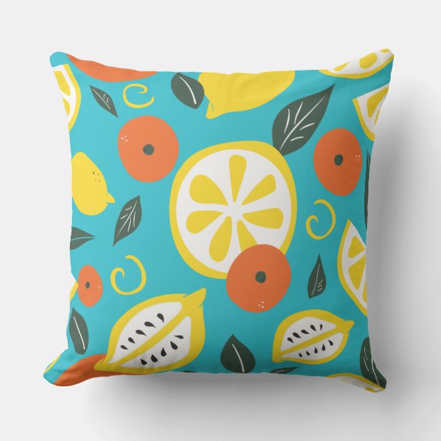 Lemons and Oranges Cushion (Front)