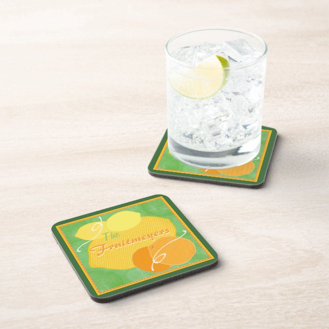 Lemons and Oranges Fruit Coaster (Right Side)