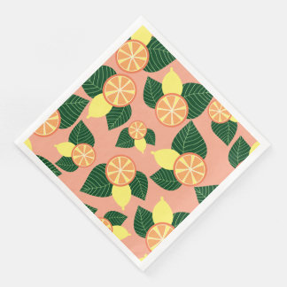 Lemons and oranges napkin