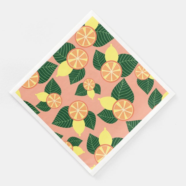 Lemons and oranges napkin (Corner)