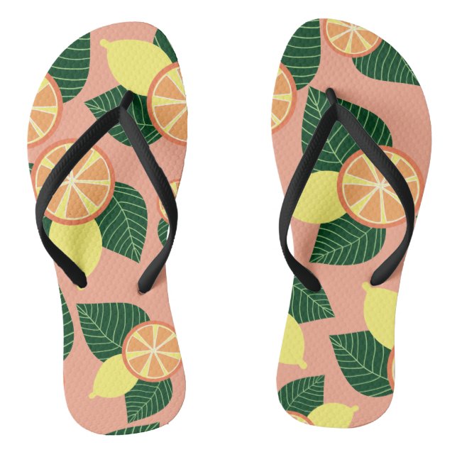 Lemons and oranges thongs (Footbed)
