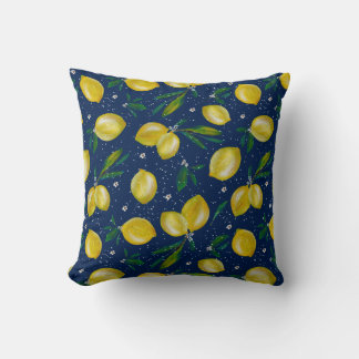 Lemons & Argyle, Reversible Throw Pillow
