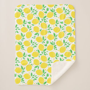 Lemons Baby Sherpa Blanket