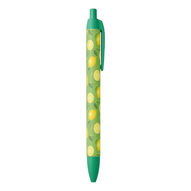 Lemons Background Pattern Black Ink Pen (Bottom (Vertical))
