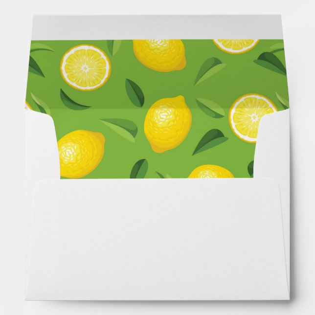 Lemons Background Pattern Envelope (Back (Bottom))